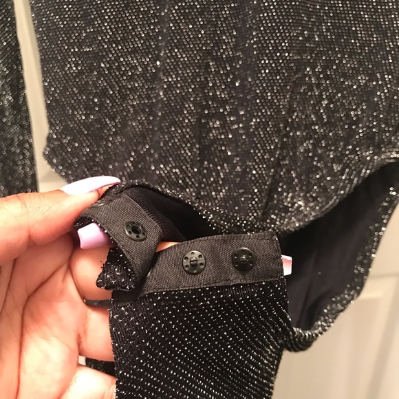 H&M Black Leotard with Silver Glitter Detailing - Picture 2 of 4